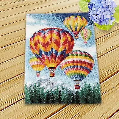 $24.67 • Buy Latch Hook Rug Kits Embroidery Carpet Handmade Needlework Hot Air Balloon