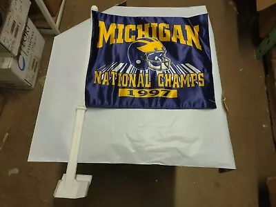 Officially Licensed Michigan Wolverines 1997 National Champs Car Window Flag  • $7.99