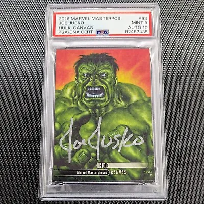2016 Marvel Masterpieces #93 Hulk Canvas PSA 9 Jusko AUTO 10 Pop 1 - 1 Higher • $300