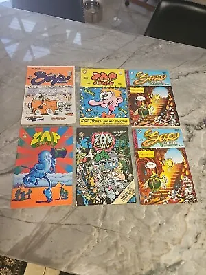 Lot Of 6 Vintage ZAP Comix No. 123345 Underground Comic Books Apex R Crumb • $409