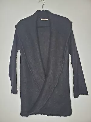 Soft Surroundings Petite Medium Black Wool Mohair Blend Open Cardigan  • $38.99