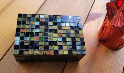 Port 7 Glass Tile Mosaic Trinket/ Jewelry Box Size 6in X 4in • $15