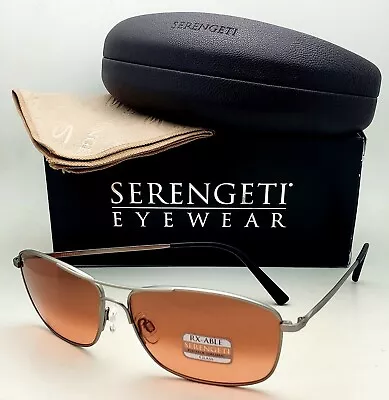 SERENGETI PHOTOCHROMIC DRIVERS Sunglasses CORLEONE 8421 Silver Frames Brown Lens • $289.99