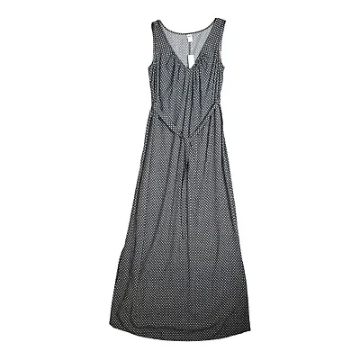 NEW Old Navy Maternity Dress Womens Medium Black Ditsy Floral Belted Tie Vneck  • $22.95