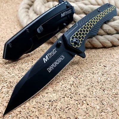 8  MTECH USA Tactical Spring Open Assisted DIAMONDBACK Folding Pocket Knife EDC • $14.95