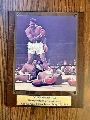 Muhammad Ali Autographed 8x10 Photo Plaque Of Sonny Liston KO (See Description) • $229