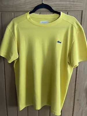 Lacoste Casual T Shirt Size Small 3 Yellow Low Start BARGAIN!! • £0.99