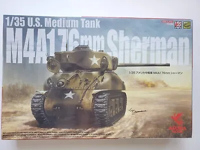 Asuka 1:35 US Medium Tank M4A1 76mm Sherman Model Kit 35-047 • $89.99