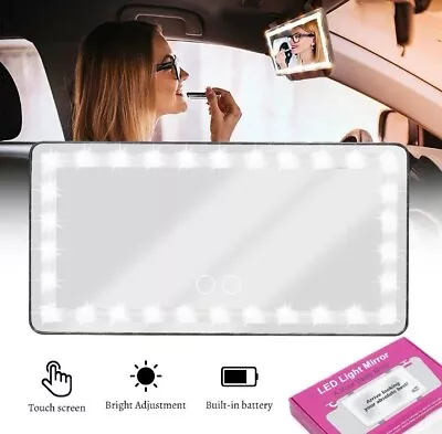 Car Sun Visor Vanity Mirror Rechargeable 60LEDs Light Makeup Mirror With 3 Modes • $18.99