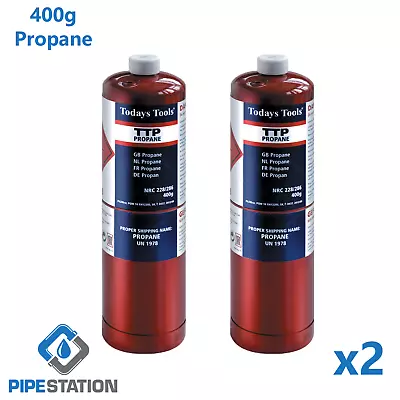 Sale! Propane Soldering Gas Cylinder 400g Disposable Bottle Twinpack Fast Post  • £19.99