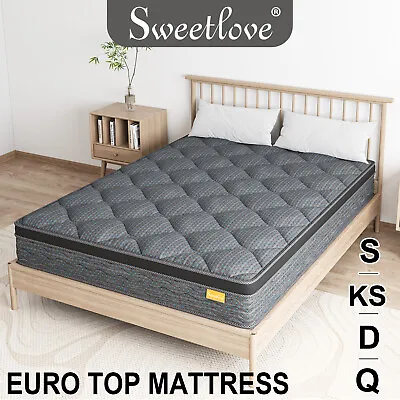 $119 • Buy QUEEN KING SINGLE DOUBLE Mattress Bed Foam Top Medium Firm Bonnell Spring