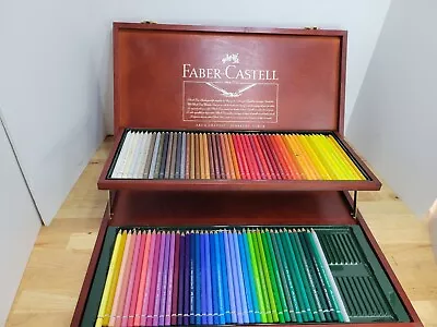 Faber-Castell Polychromos & Albrecht Durer Pencils Deluxe Wood Box Set 92 Total • $199.99