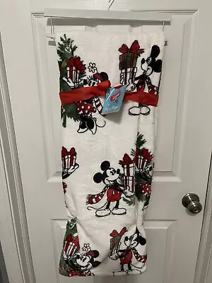 Disney Christmas Fleece Soft Plush Throw Blanket Mickey Minnie 50in X 70in NEW • $44.99