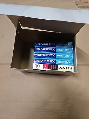 Memorex Cassette Tapes Lot DBS 90 Type 1 Normal Bias - New Sealed Sony HF Type 1 • $6.50