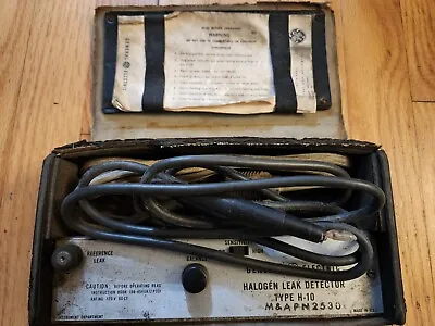 Vintage General Electric Halogen Leak Detector Type H-10 With Manual For Parts • $10.95