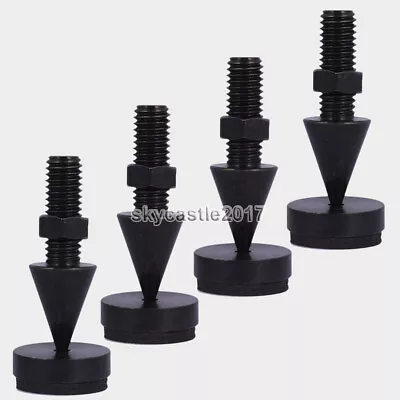 4pcs Speakers Anti-Shock Spikes Stand Foot Isolation Feet Speaker Base Pad M8x42 • $10.98