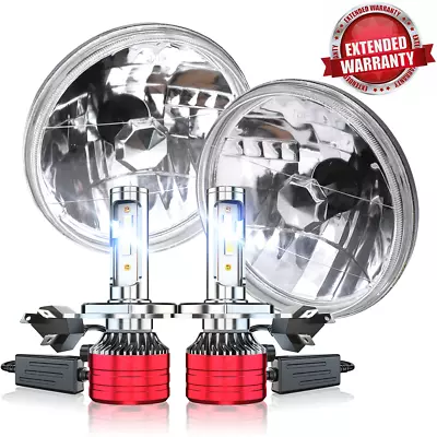 For MG MGB 1969-1981 Pair DOT 7 Inch Round LED Headlights DRL High Low Beam G • $174.99