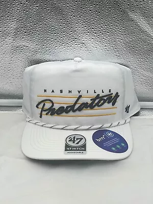 Nashville Predators NHL '47 White Script Hitch Rope Adjustable Snapback Hat • $38