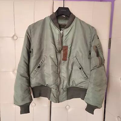 US SELLER - BUZZ RICKSON'S MA-1 Bomber Flight Jacket Size S Khaki Authentic • $280