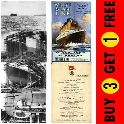 £2.48 • Buy RMS Titanic White Star Line Picture Photo Poster Documents Print Collection