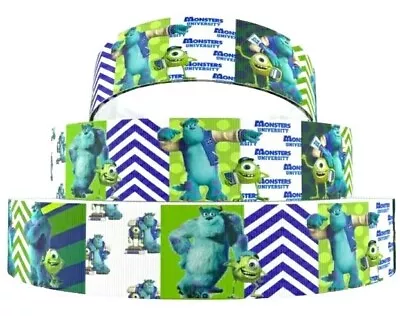 1  2YDS Monsters Inc Grosgrain Ribbon  Crafts Cards Hair Bows Gift Wrap Scrapbks • $6.64