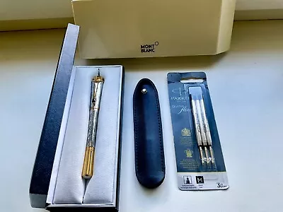 Mont Blanc  SILVER GOLD BALLPOINT PEN - High Quality Design. • $200