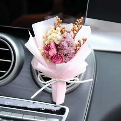 Mini Natural Dried Flower Bouquet Car Auto Air Freshener Vent Perfume Clip Decor • $9.88