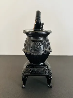 Pat Pending Antique Pot Belly Stove 7 Inch Miniature Copper-Cast Iron • $39.99