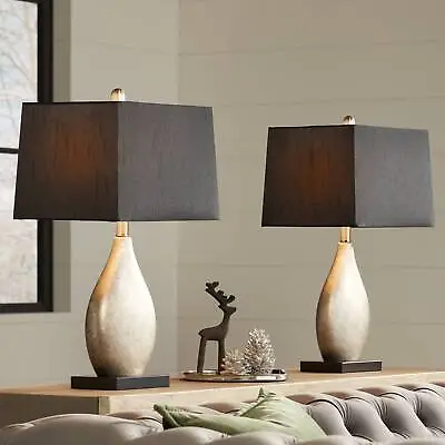 Marco Modern Table Lamps 25  High Set Of 2 Silver Luxe For Bedroom Living Room • $99.99