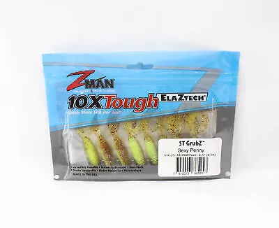 Zman Soft Lure ST GrubZ 2.5 Inch 8/Pack Sexy Penny (5257) • $20.90