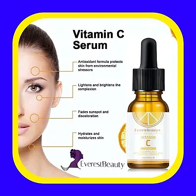 £4.49 • Buy 💙Vitamin C Serum With Hyaluronic Acid Suitable For Anti Ageing/Wrinke Face Car