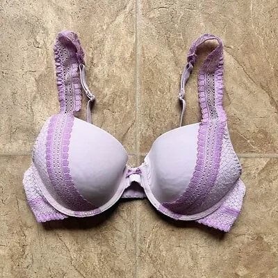 Aerie Lilac Pink Lace Mermaid Fairycore Push-up Bra Size 34B • $20