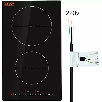 VEVOR 12  Electric Cooktop 220V~240V Built-in Induction Cooktop 2 Burner • $112.63