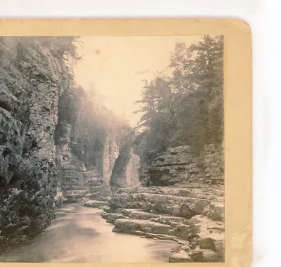 View Below Birmingham Falls Au Sable New York JC Moulton Stereoview • $9.99