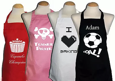 £7.99 • Buy 5 - 8 Yrs Personalised / Printed Aprons Girls, Boys, Kids 10+ Designs  Christmas