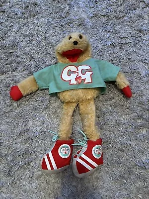 ORIGINAL VINTAGE 1980s GORDON THE GOPHER PLUSH SOFT TOY HAND PUPPET WITH OUTFIT • £15