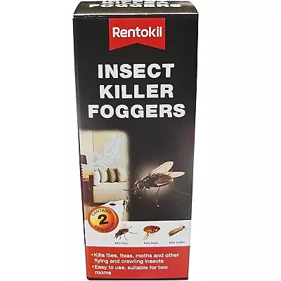 Rentokil Insect Killer Foggers 2 X 11G For Flies Fleas Moths And Other Insects • £11.06