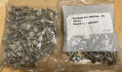 METAL ROOFING SCREWS Lot Of 2 Light Stone 1-1/2  Pole Barn Siding Roof Qty. 200 • $19.99