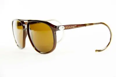 Vuarnet Sunglasses 117 4017 Brown Cable Hook Aviator PX2000 Mineral Brown Lens • $119.20