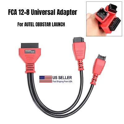 FCA 12+8 Pin OBD2 Connector Cable Adapter Security Gateway Module Bypass Cable • $13.19