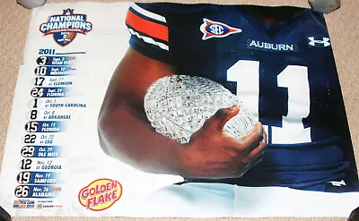 2010 National Champions Auburn University Tigers Football Poster Golden Flake • $19.99