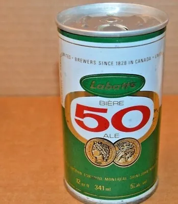 Vintage Labatt Biere 50 Ale Steel Beer Can Bottom Opened Montreal EMPTY • $1.99