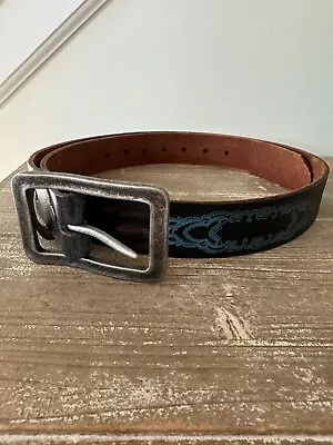 Leather Island Men's Belt Vintage Brown Western • $20