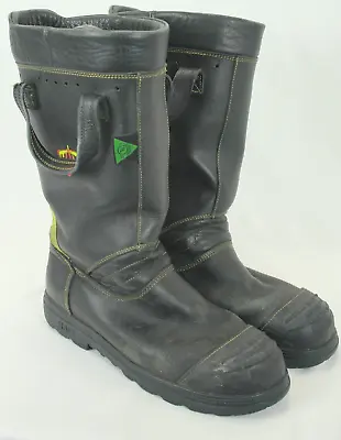 $146.62 • Buy Haix Fire Hunter Extreme Black Leather Steel Toed Boots Size 12e Vgc!