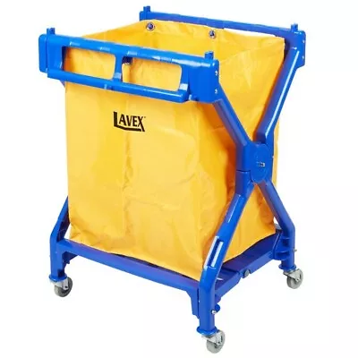 Commercial Laundry Cart Trash Cart Folding Plastic Frame Vinyl Bag 10 Bushel • $91.09