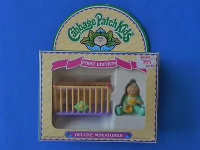 CABBAGE PATCH! PVC FIGURE IN BOX IN CRIB Playpen  Vintage 1984 Unused Miniature • $14.99