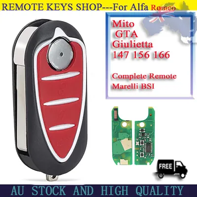 Remote Control Key For Alfa Romeo Mito GTA 2008-2015 Giulietta 2010-2016 147 156 • $34.02