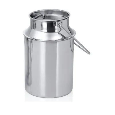 Stainless Steel Milk Storage Can With Lid Silver 3L • £23.53