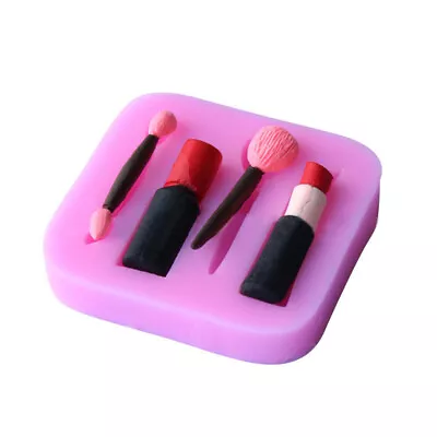 Mini Makeup Brush Lipstick Model Silicone Mold Epoxy Resin Toys Casting Mould • $6.15