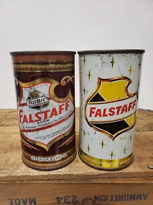 (2) Falstaff Flat Top Beer Cans Falstaff Brewing St. Louis MO 1950's-1960's  • $19.99